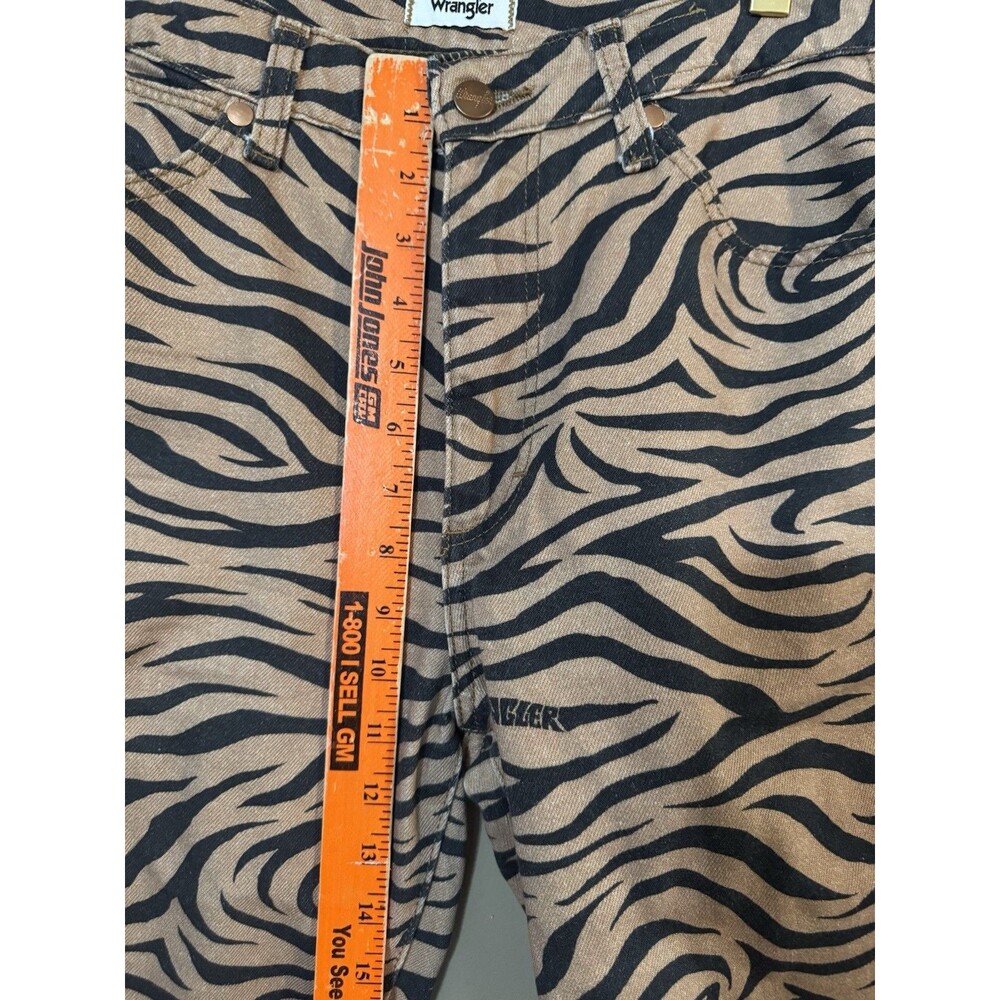 Wrangler 603 Wild West High Rise Straight Jeans Purr Tiger Zebra Print 28X28 - Picture 6 of 10